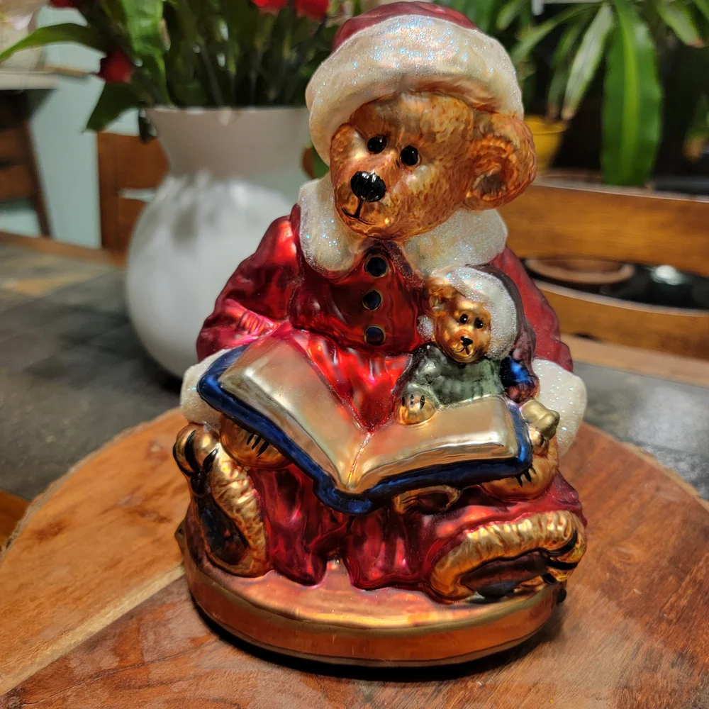 Boyds Bears‎ Festive Red and Gold Teddy Ornament